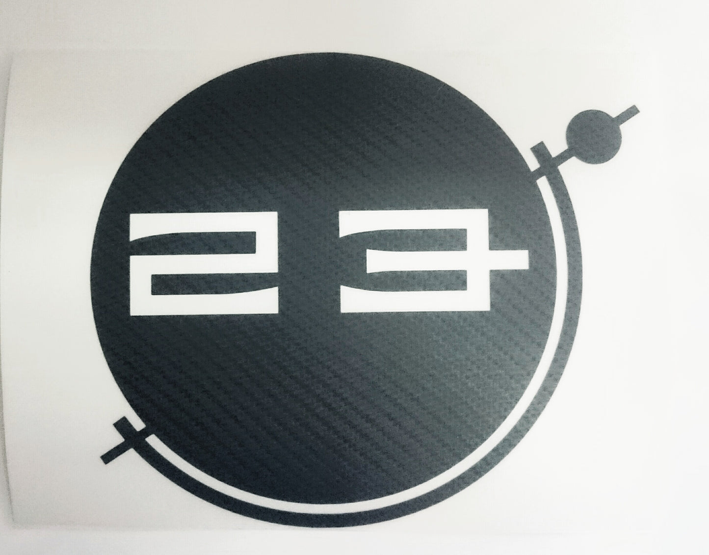 23 Degrees Carbon Effect Sticker